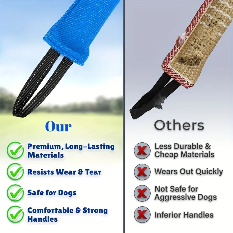 Play & Train Tug — durable bite toy with double handles for serious tugging