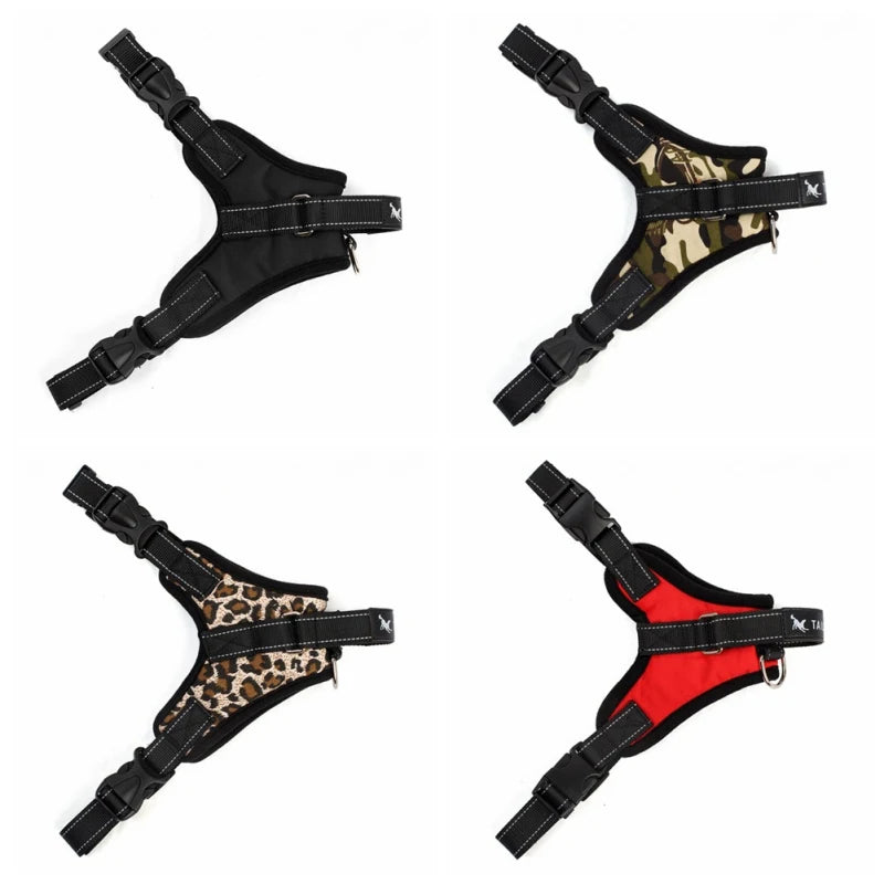 Tactical-Style Dog Harness — Oxford Cloth, Adjustable with Handle (S/M/L/XL)