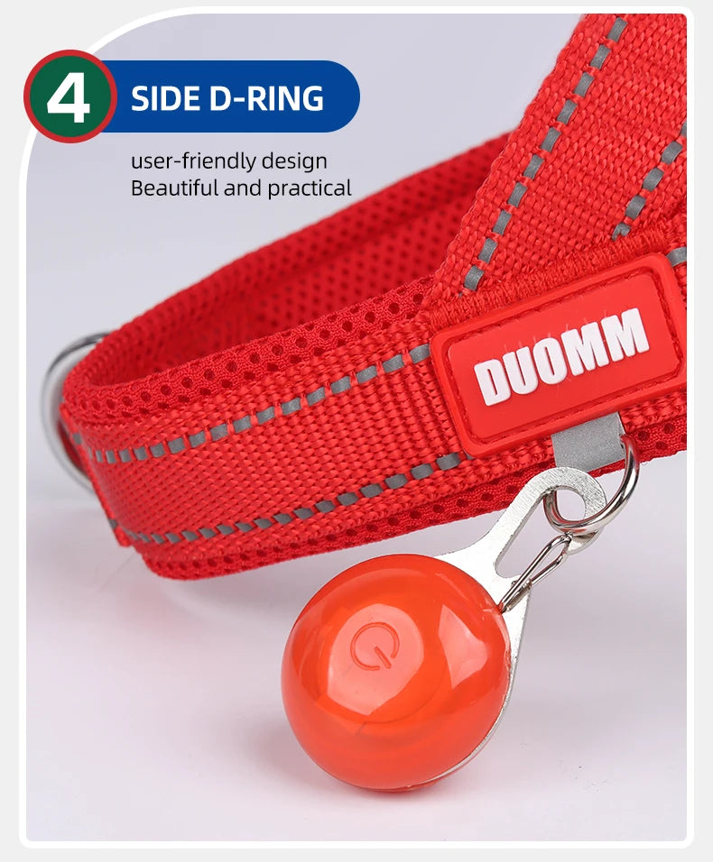 CDDMPET Saddle-Style Dog Harness — Padded, Reflective, No-Pull (S/M/L/XL)