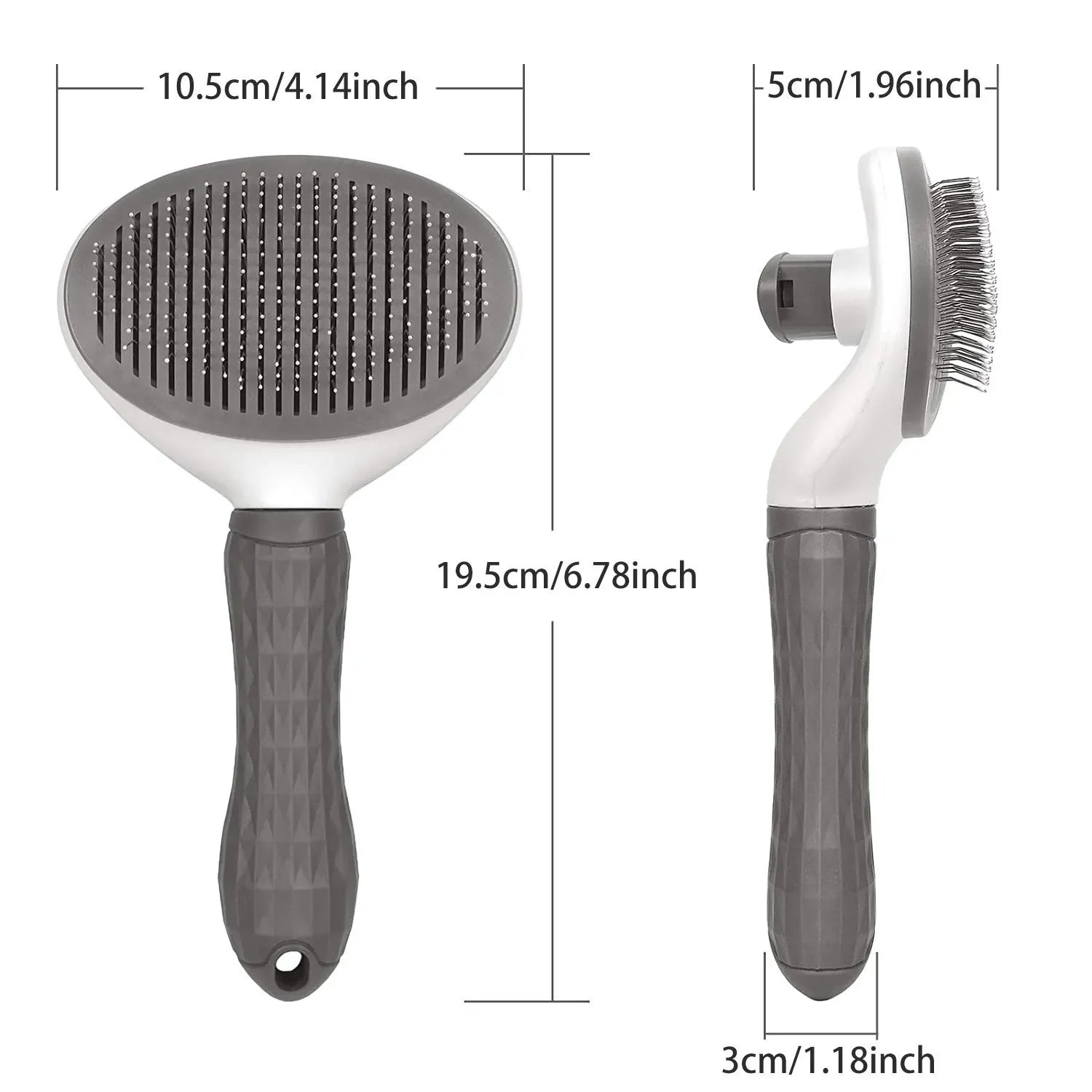 Dog Grooming Brush — Lightweight Plastic, Everyday Detangling