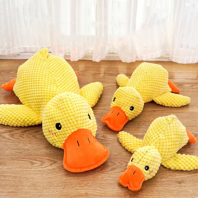 Puppy Duck Chew Toy — Soft Plush, Gentle Teeth Cleaning