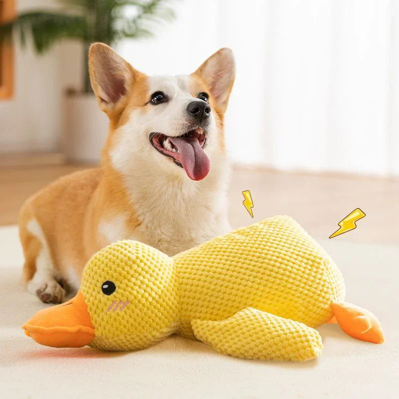 Puppy Duck Chew Toy — Soft Plush, Gentle Teeth Cleaning