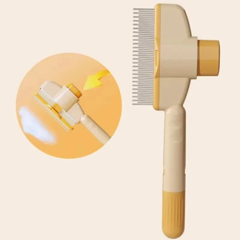 Grooming Comb — Self-Cleaning, Massaging Brush