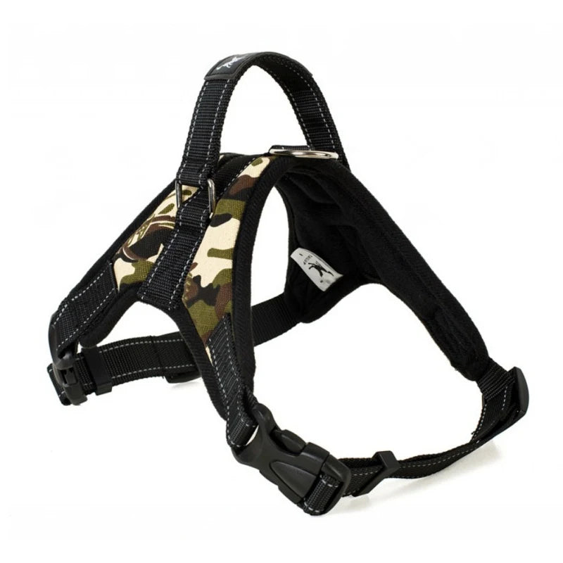 Tactical-Style Dog Harness — Oxford Cloth, Adjustable with Handle (S/M/L/XL)