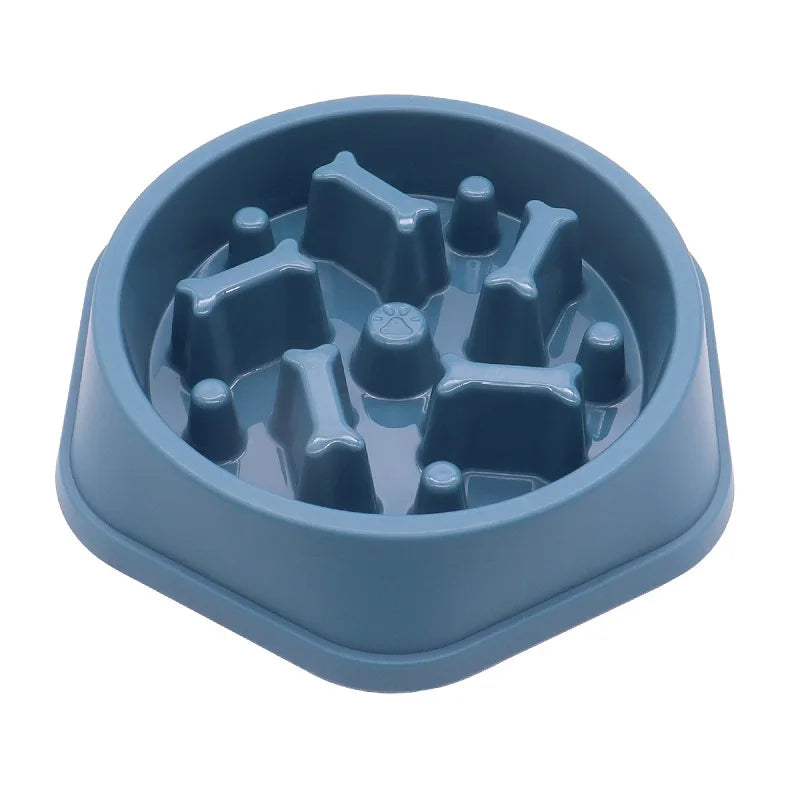 Slow Feeder Dog Bowl — Anti-Gulping Puzzle Dish (Non-Slip, Medium Dogs)