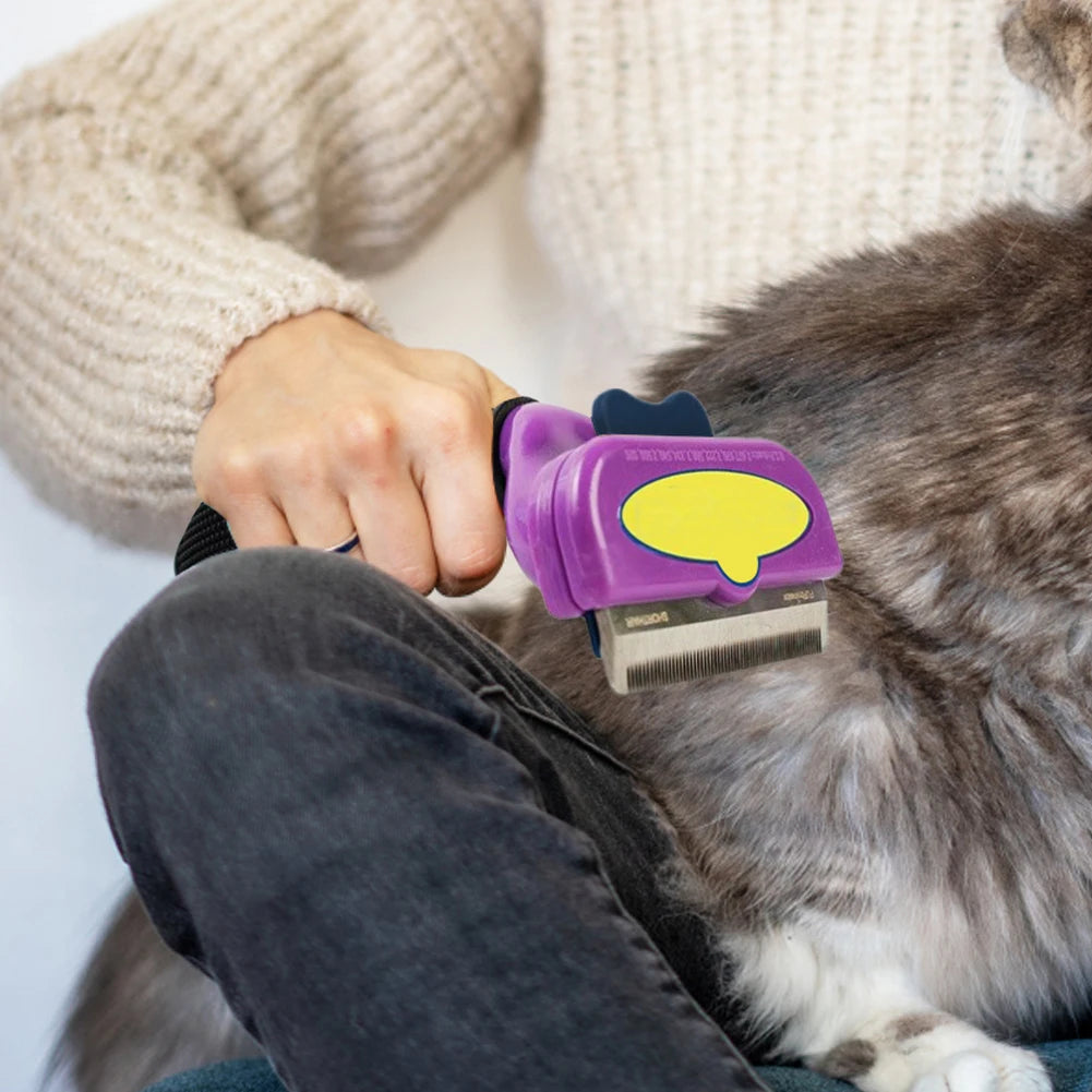 Dog Deshedding Brush — Loosen & Lift Undercoat, Reduce Tangles