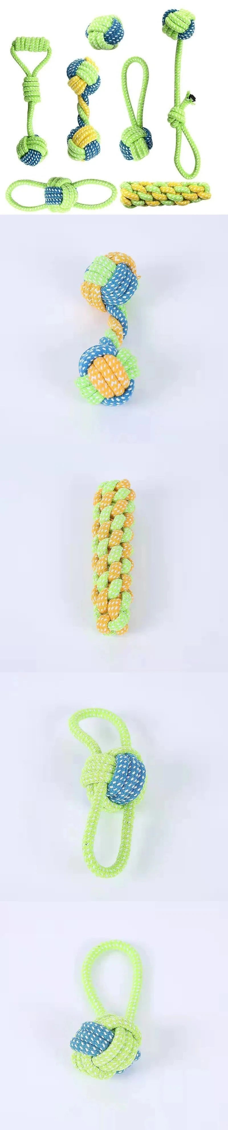 Puppy Play Pack — Cotton Rope, Mini Ball & Dental Chew