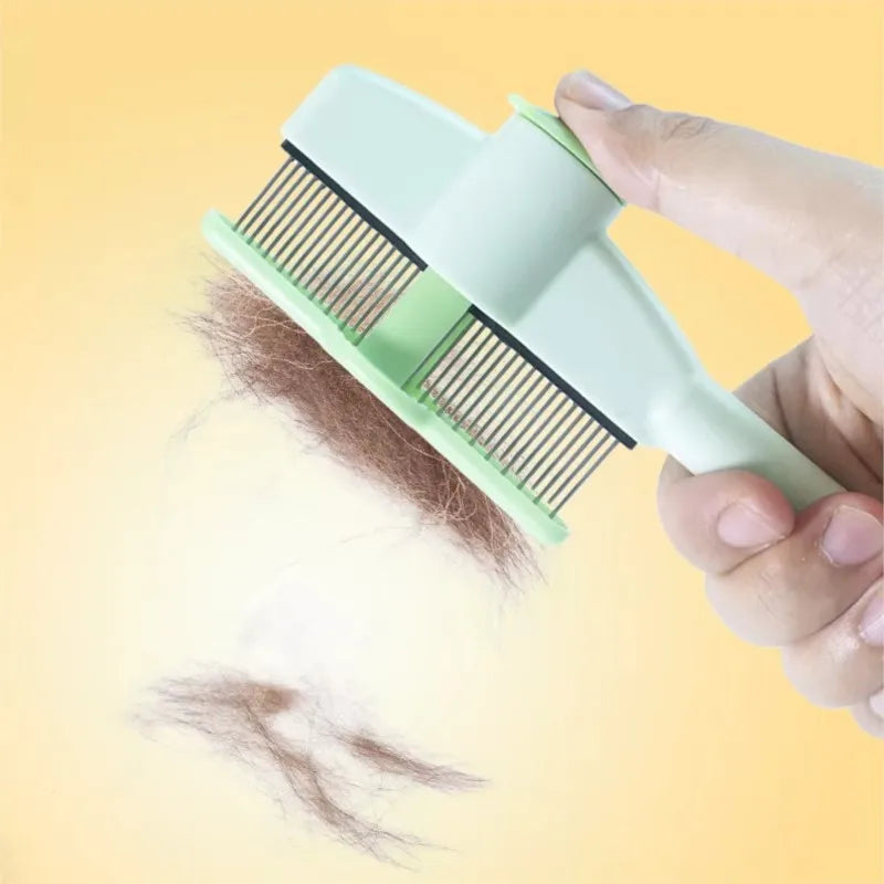 Grooming Comb — Self-Cleaning, Massaging Brush