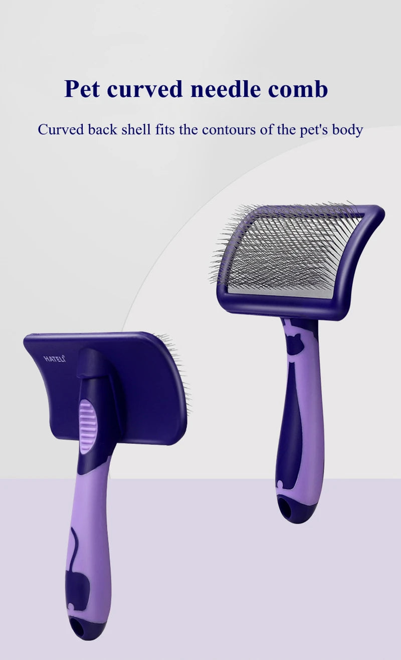 Dog Grooming Brush — Soft-Handle, Hair & Tangle Remover