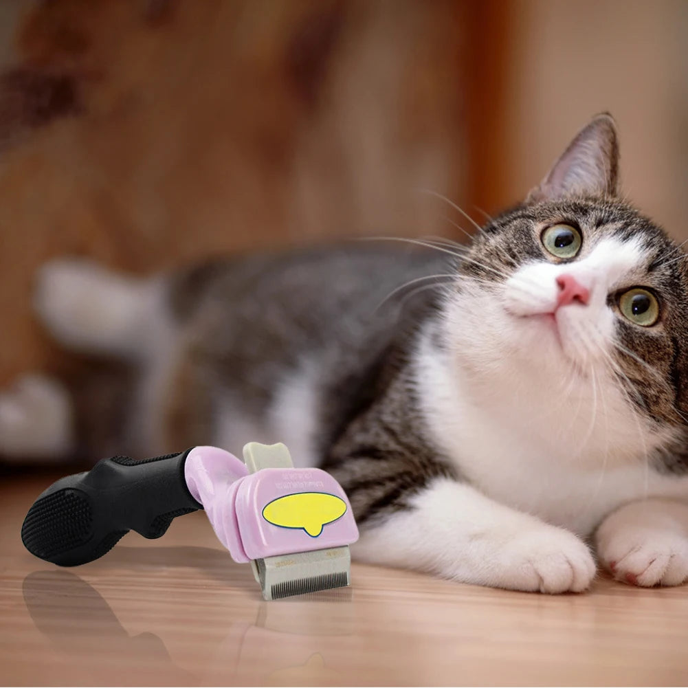 Dog Deshedding Brush — Loosen & Lift Undercoat, Reduce Tangles