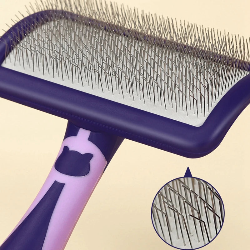 Dog Grooming Brush — Soft-Handle, Hair & Tangle Remover