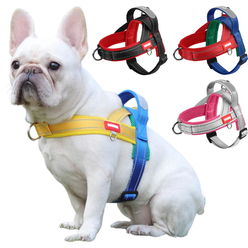 CDDMPET Saddle-Style Dog Harness — Padded, Reflective, No-Pull (S/M/L/XL)