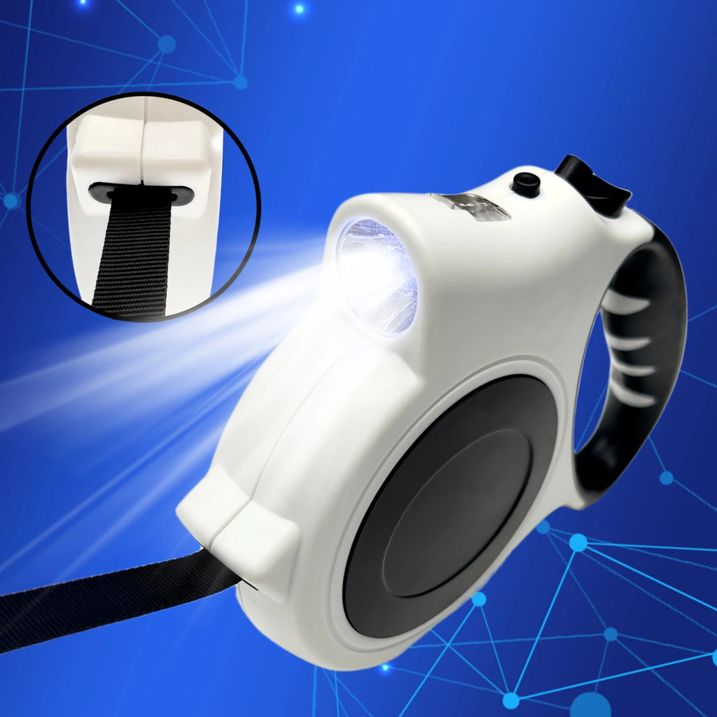 Retractable Dog Leash — Nylon Tape, One-Hand Brake