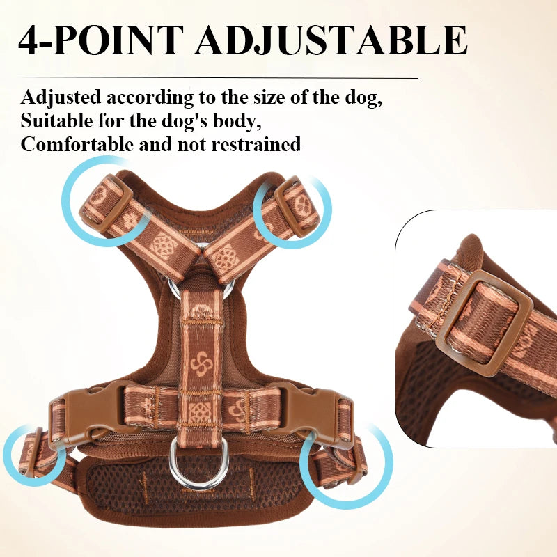 Leather Dog Harness — Adjustable, Buckle Closure