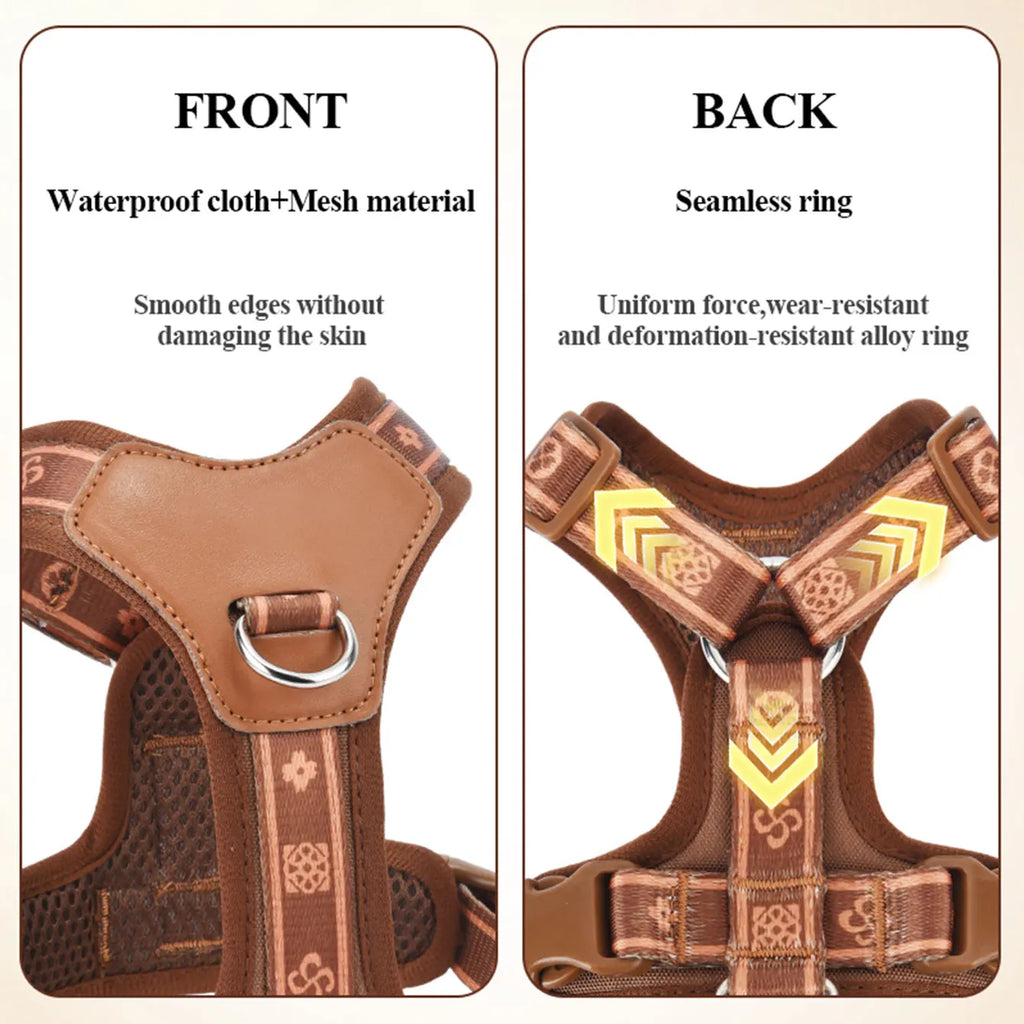 Leather Dog Harness — Adjustable, Buckle Closure