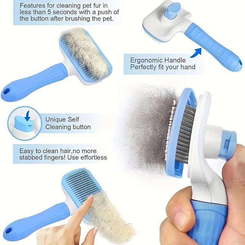 Pet Hair Remover Brush — Gentle Deshedding