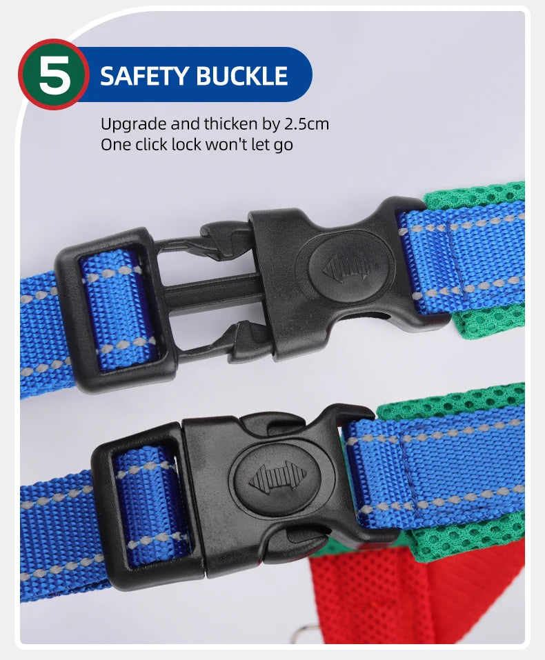 CDDMPET Saddle-Style Dog Harness — Padded, Reflective, No-Pull (S/M/L/XL)