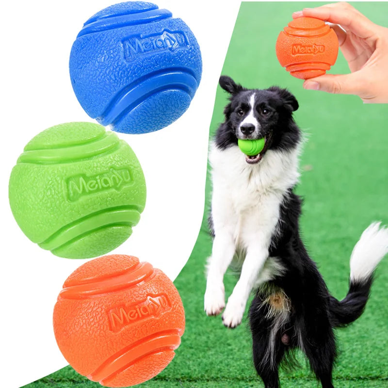 Fetch & Bounce Rubber Ball — Fun Chew Toy for Pups