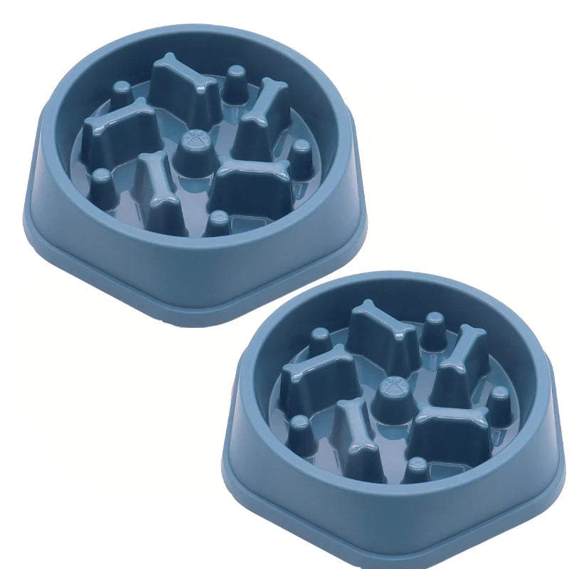 Slow Feeder Dog Bowl — Anti-Gulping Puzzle Dish (Non-Slip, Medium Dogs)